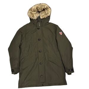 Polo Ralph Lauren Faux Fur Trim Down Parka Jacket Size Medium Retail $598